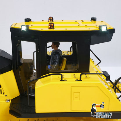 US Stock Metal 1/12 Remote Control Hydraulic Bulldozer D155AX RTR Heavy Dozer Model 7 Way Valve 3.0L Oil Pump 5 Plows Radio Master TX15 Radio Battery