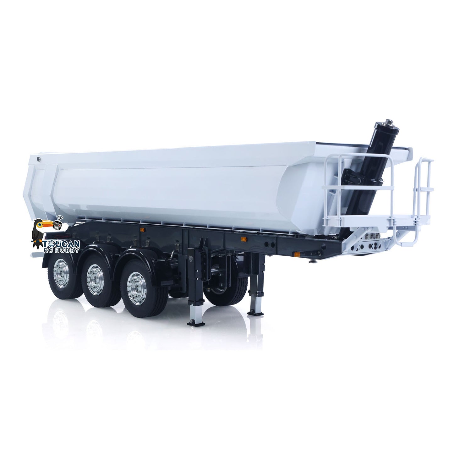 LESU A0069 1/14 Metal RC Trailer with Electric Legs Taillight Clearance Lamp for RC Tractor Truck Construction Vehicle Enthusiast