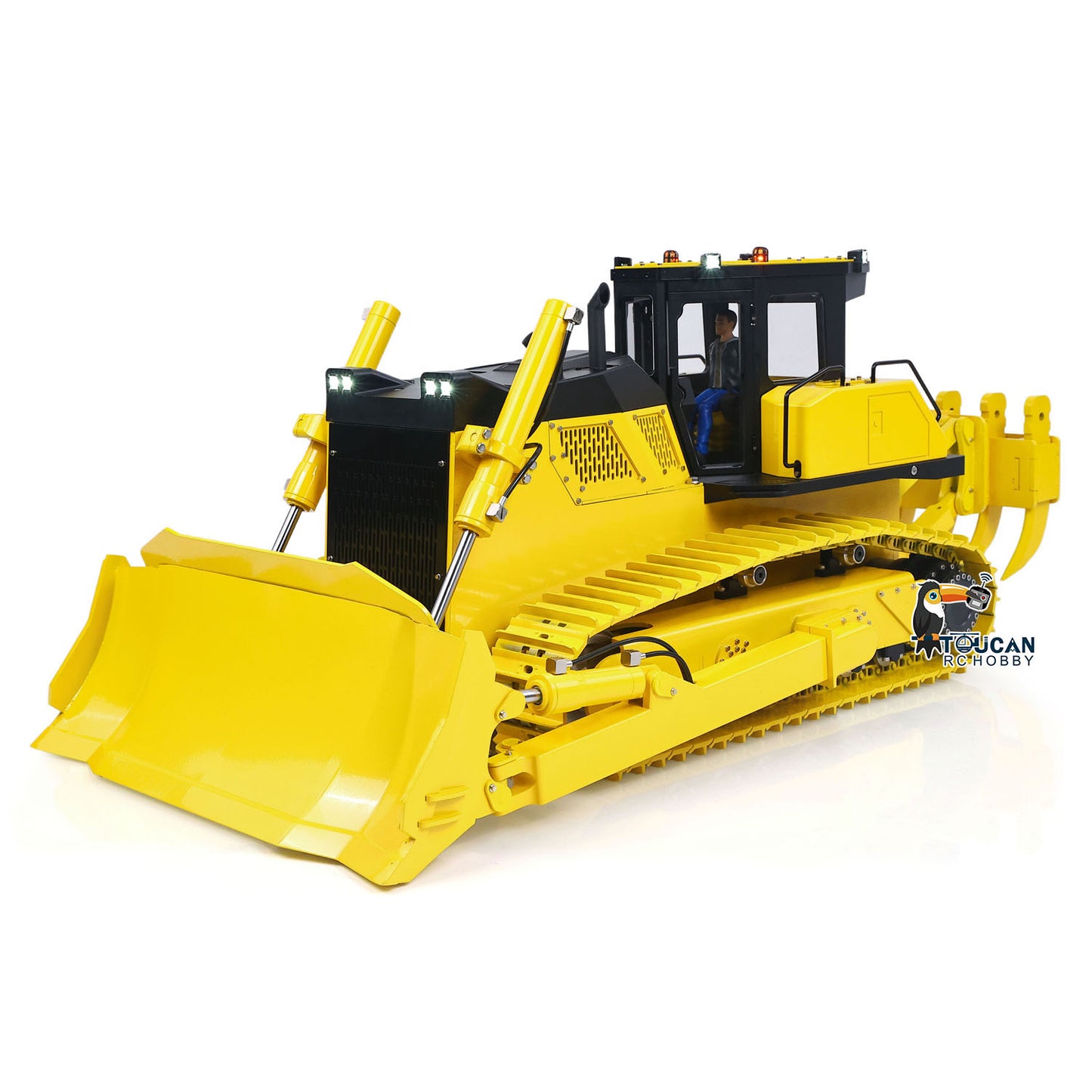US Stock Metal 1/12 Remote Control Hydraulic Bulldozer D155AX RTR Heavy Dozer Model 7 Way Valve 3.0L Oil Pump 5 Plows Radio Master TX15 Radio Battery