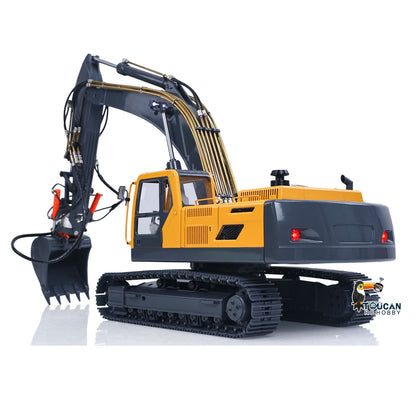 JDM V2 1/14 Metal RC Digger Radio Control 3CH/6CH Hydraulic Excavator Construction Vehicles Sound Light Module FlySky PL18 ESC Servo Motor