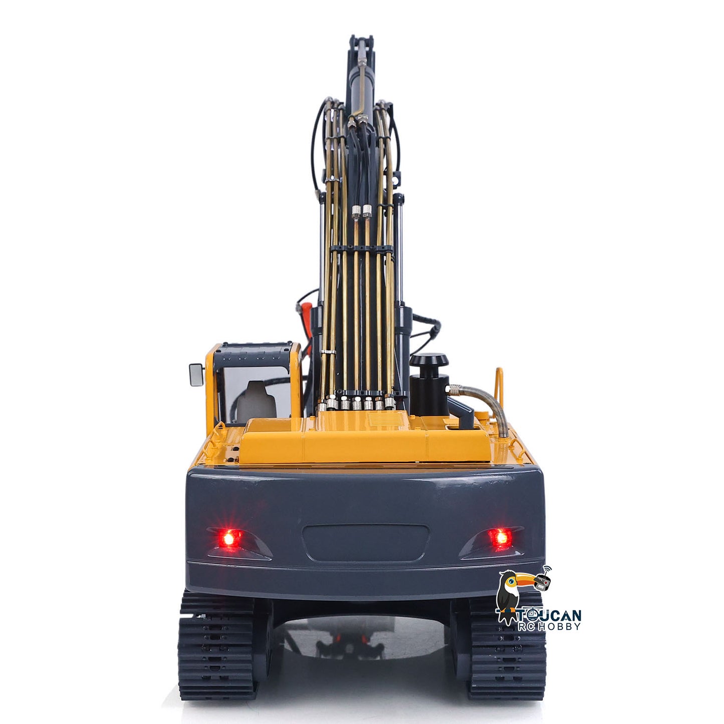 JDM V2 1/14 Metal RC Digger Radio Control 3CH/6CH Hydraulic Excavator Construction Vehicles Sound Light Module FlySky PL18 ESC Servo Motor