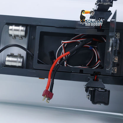 LESU A0069 1/14 Metal RC Trailer with Electric Legs Taillight Clearance Lamp for RC Tractor Truck Construction Vehicle Enthusiast