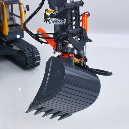 JDM V2 1/14 Metal RC Digger Radio Control 3CH/6CH Hydraulic Excavator Construction Vehicles Sound Light Module FlySky PL18 ESC Servo Motor