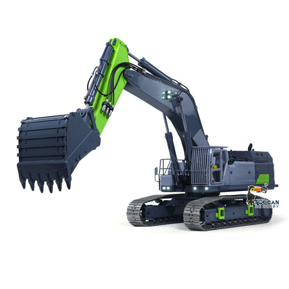 RTR 1/12 Remote Control Hydraulic Excavator 395F Heavy Duty Machine Metal 6CH Valves RC Digger Brushless Motor ESC Quick Coupler
