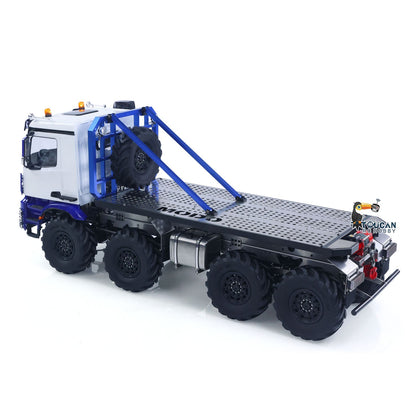 2.4G 2Speed Off Road Truck 1/14 RC Rock Crawler BZ 3363 8*8 Radio Control Flatbed Car Rotating Light Metal Chassis Sound Battery