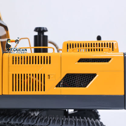JDM V2 1/14 Metal RC Digger Radio Control 3CH/6CH Hydraulic Excavator Construction Vehicles Sound Light Module FlySky PL18 ESC Servo Motor