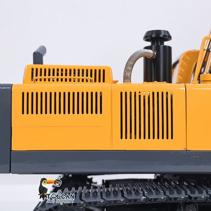 JDM V2 1/14 Metal RC Digger Radio Control 3CH/6CH Hydraulic Excavator Construction Vehicles Sound Light Module FlySky PL18 ESC Servo Motor