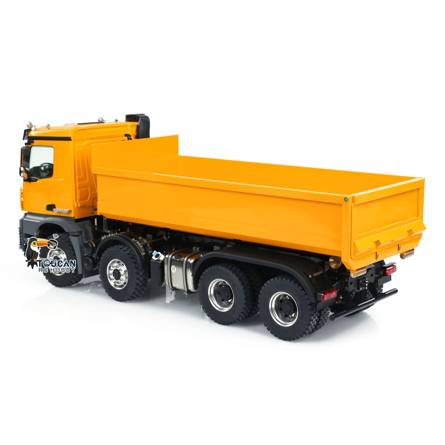 Kabolite K3365/K3366 1/14 Metal RC Roll on off Dumper Truck RTR 8x8 Hydraulic Tipper Vehicle 2-Speed Transmission Light & Sound System FlySky ST8 Controller Square/U-shaped Bucket for Model Collector