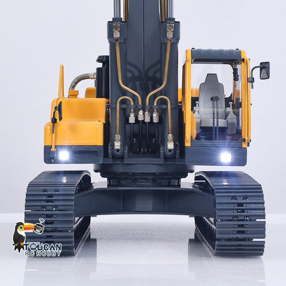 JDM V2 1/14 Metal RC Digger Radio Control 3CH/6CH Hydraulic Excavator Construction Vehicles Sound Light Module FlySky PL18 ESC Servo Motor