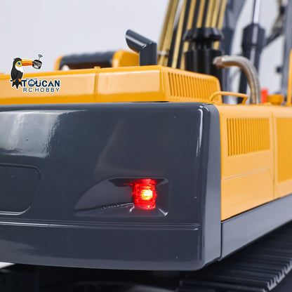 JDM V2 1/14 Metal RC Digger Radio Control 3CH/6CH Hydraulic Excavator Construction Vehicles Sound Light Module FlySky PL18 ESC Servo Motor