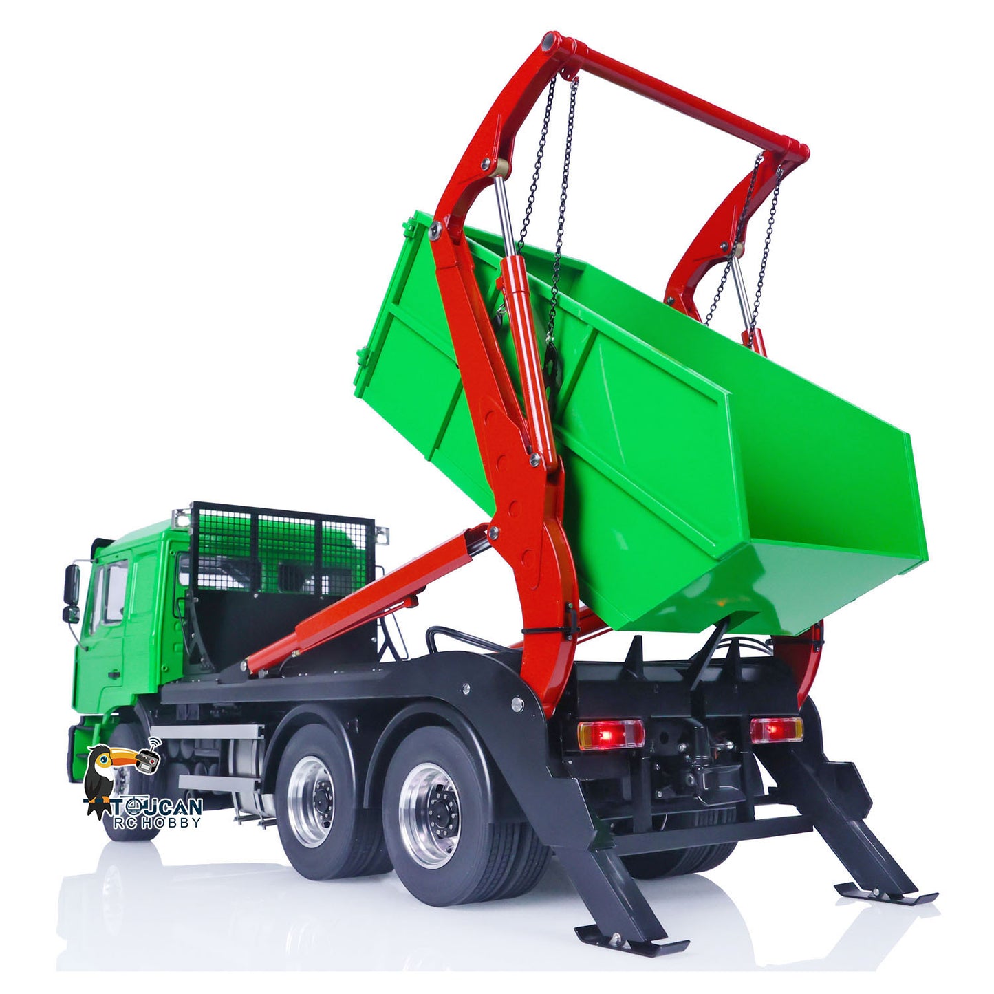 JXMODEL Metal 1/14 6X4 VL18U F2000 RC Hydraulic Dumper Truck Remote Control Skip Loader Assembled Painted Cars PL18EVLite