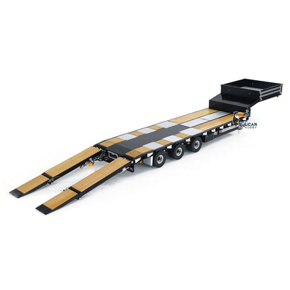 Detailed simulation hydraulic tailgate RC flatbed trailer model
