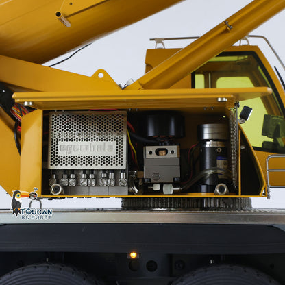 Eyewhale 1/14 All Terrain Remote Control Hydraulic Mobile Crane Truck D1050 Ready to Run FlySky PL18EV Sound Light System