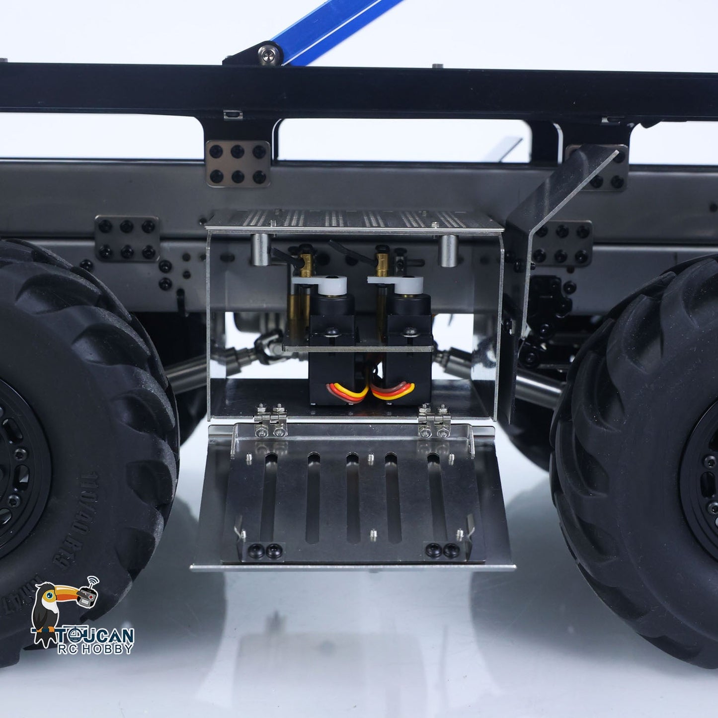 2.4G 2Speed Off Road Truck 1/14 RC Rock Crawler BZ 3363 8*8 Radio Control Flatbed Car Rotating Light Metal Chassis Sound Battery