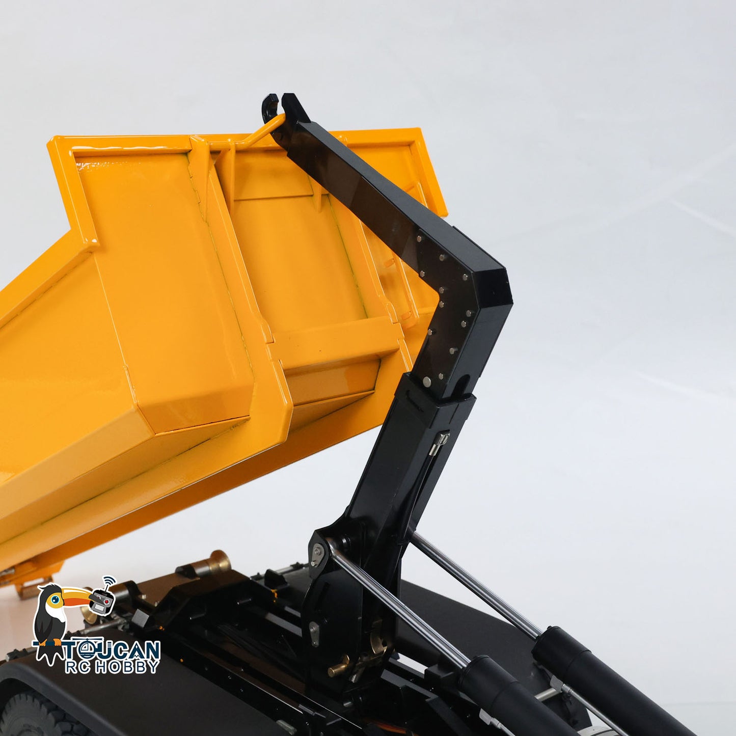 Kabolite K3365/K3366 1/14 Metal RC Roll on off Dumper Truck RTR 8x8 Hydraulic Tipper Vehicle 2-Speed Transmission Light & Sound System FlySky ST8 Controller Square/U-shaped Bucket for Model Collector