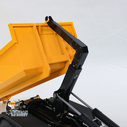 Kabolite K3365/K3366 1/14 Metal RC Roll on off Dumper Truck RTR 8x8 Hydraulic Tipper Vehicle 2-Speed Transmission Light & Sound System FlySky ST8 Controller Square/U-shaped Bucket for Model Collector