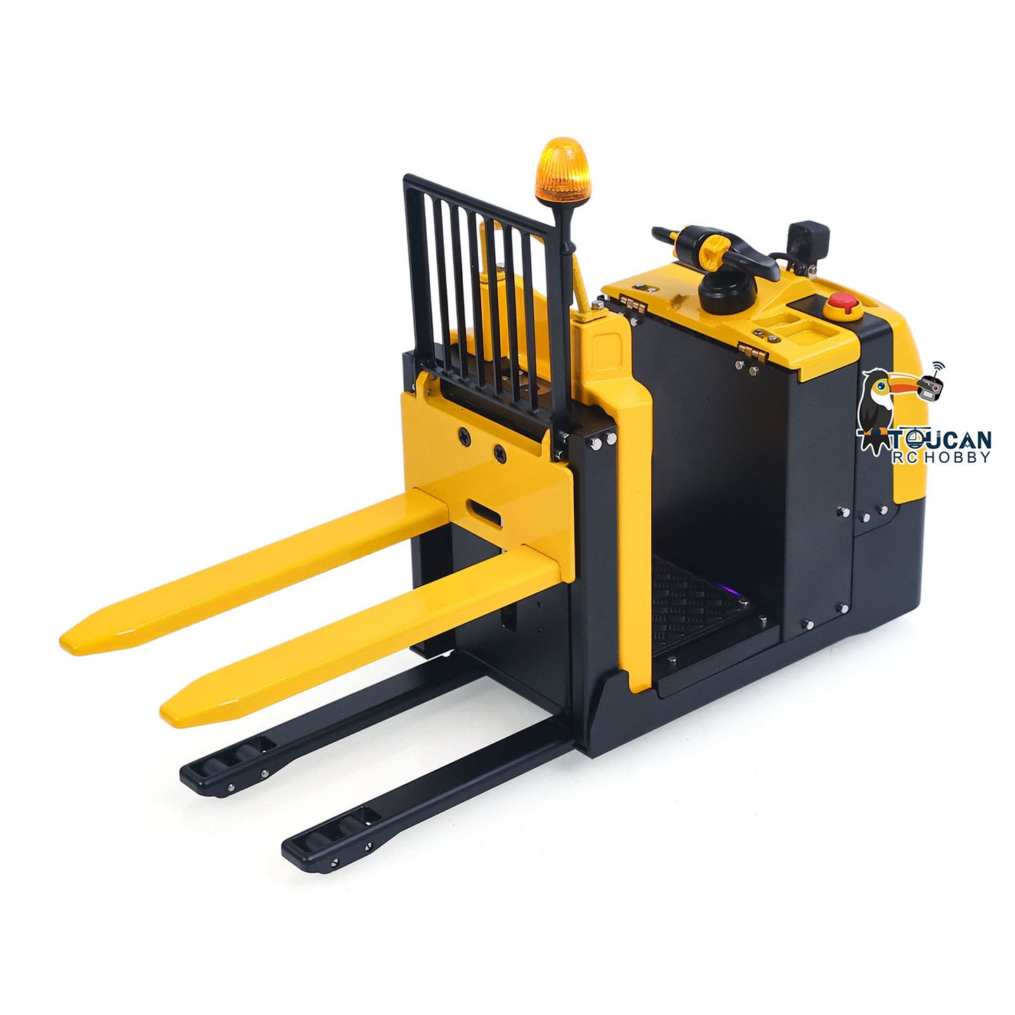 Metal 1/14 RC Electric Forklift MO55 RTR Remote Control Low Level Order Picking Truck Model Flysky Radio Battery Light Sound