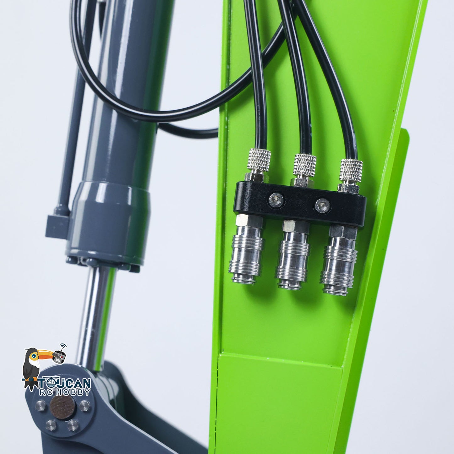 RTR 1/12 Remote Control Hydraulic Excavator 395F Heavy Duty Machine Metal 6CH Valves RC Digger Brushless Motor ESC Quick Coupler