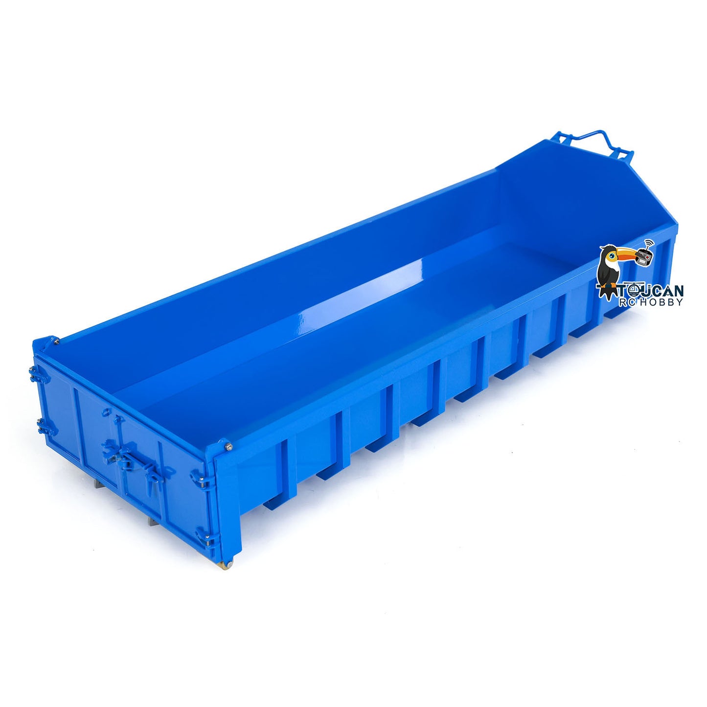 Toucanhobby 1/14 Metal High Bucket Timber Flatbed U Shape Bucket for 8x8 10x10 Hydraulic Roll On/Off Dump Truck Crane Dumper DIY Construction Vehicle