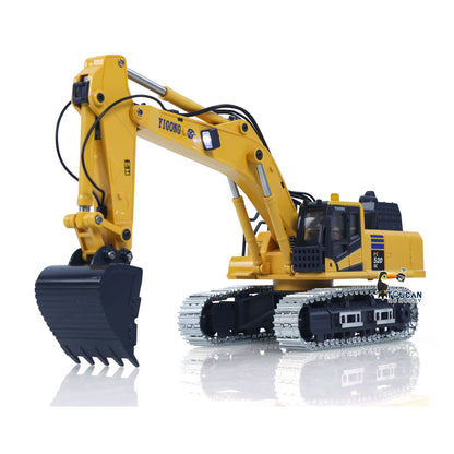 In Stock 1/50 Mini Plastic RC Excavator Toy PC520 RTR Electric Lifting Wheel Digger N20S Motor Metal Track Bucket Lights Sound Radio Control Battery