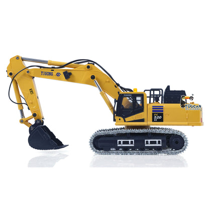 Fast Free Shipping 1/50 RC Digger PC520 Electric Lifting Radio Control Excavator Engineering Vehicle Metal Tracks Lights Sound Small Toy Collection