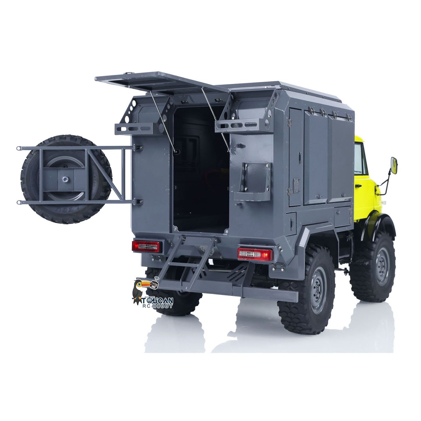 LESU RAVE-UM406 /10 Metal RC Off-Road Vehicle 2-Speed Transmission Winch Sound Light System Hobbywing QuicRun Fusion SE 1200KV Brushless Motor & ESC