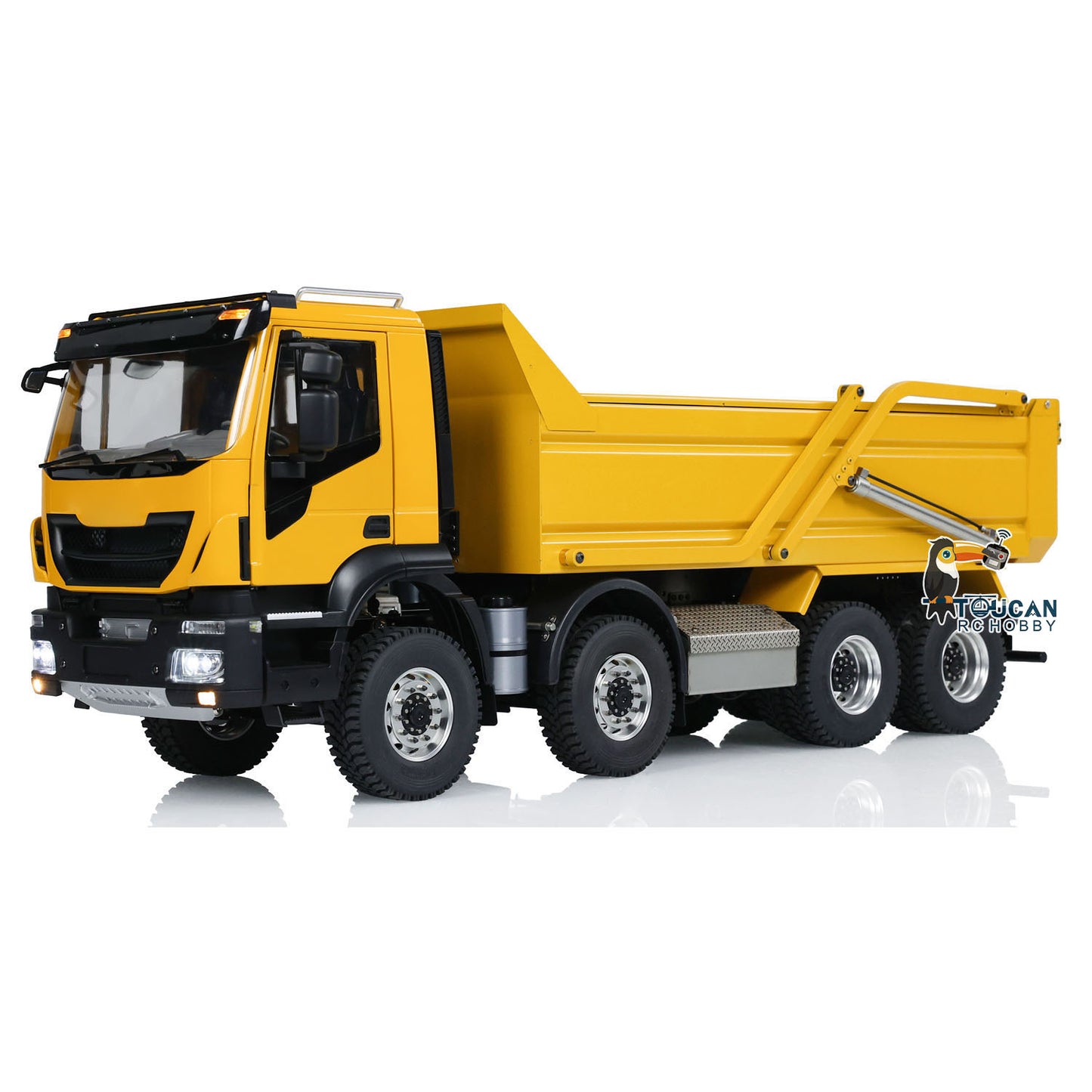 1/14 Metal 8x8 Hydraulic RC Tipper Truck Flip-over Cover Remote Control Dump Simulation Car PNP ESC Servo Motor