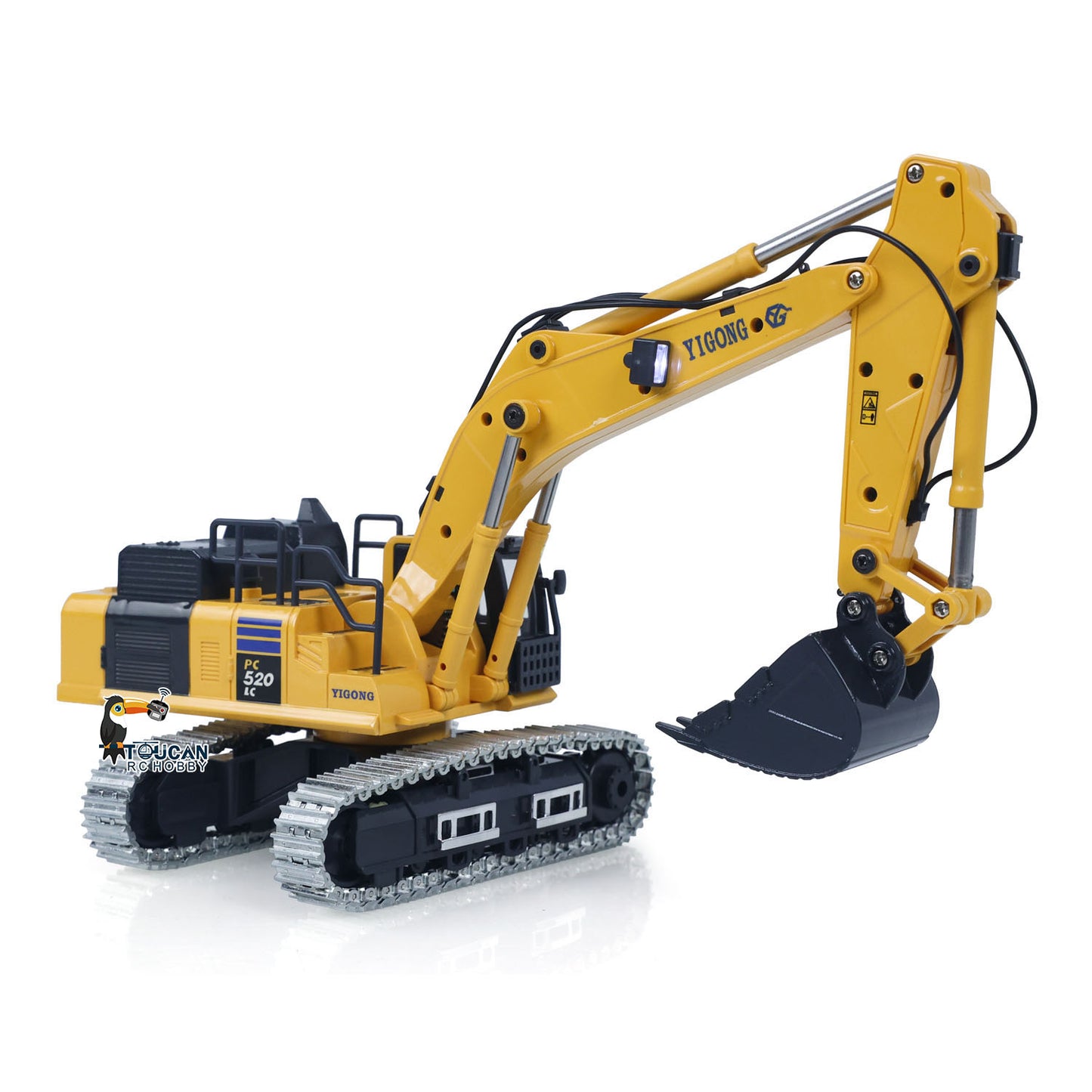 Fast Free Shipping 1/50 RC Digger PC520 Electric Lifting Radio Control Excavator Engineering Vehicle Metal Tracks Lights Sound Small Toy Collection