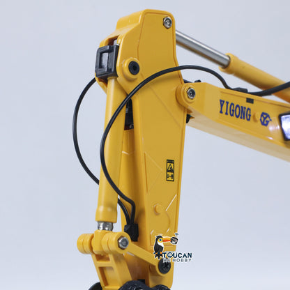 In Stock 1/50 Mini Plastic RC Excavator Toy PC520 RTR Electric Lifting Wheel Digger N20S Motor Metal Track Bucket Lights Sound Radio Control Battery