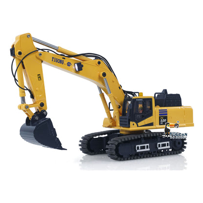 US Stock 1/50 RC Digger PC520 Electric Lifting Radio Control Excavator Engineering Vehicle Metal Tracks Lights Sound Small Toy Collection