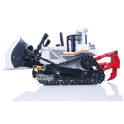 JDModel DXR2 1/14 Metal RC Hydraulic Bulldozer Remote Controlled Earth Moving Machine Model JDM-201 New Sound System Light ST8 Remote Controller Motor