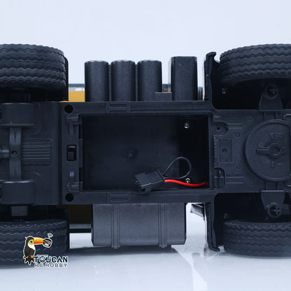 US Stock HUINA 1/14 Electric RC Dump Truck 573 Remote Control Tipper Model Vehicle Flowing Water Light Sound Effect 2.4G Radio Battery