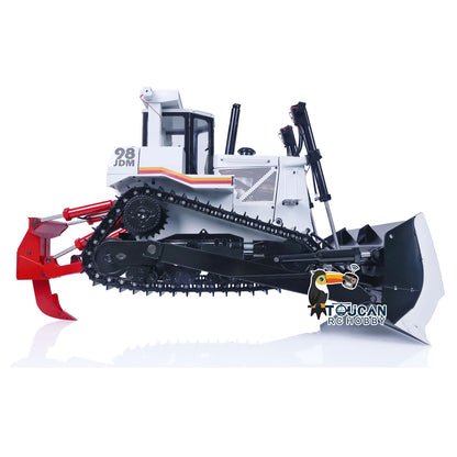 JDModel DXR2 1/14 Metal RC Hydraulic Bulldozer Remote Controlled Earth Moving Machine Model JDM-201 New Sound System Light ST8 Remote Controller Motor