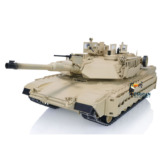 90% Metal Military RC Tank 1/16 Abrams M1A2 3918 TUSK II Armored Fighting Vehicle Dual Current Driving System Electric Car