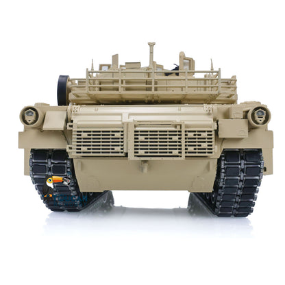 90% Metal Military RC Tank 1/16 Abrams M1A2 3918 TUSK II Armored Fighting Vehicle Dual Current Driving System Electric Car
