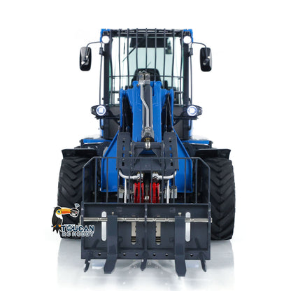 LESU AOUE AT1050 1/14 Metal 4X4 RC Hydraulic Telescopic Arm Loader Sound Light System Fork Bucket for Construction Vehicle Enthusiast