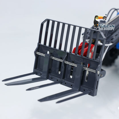 LESU AOUE AT1050 1/14 Metal 4X4 RC Hydraulic Telescopic Arm Loader Sound Light System Fork Bucket for Construction Vehicle Enthusiast