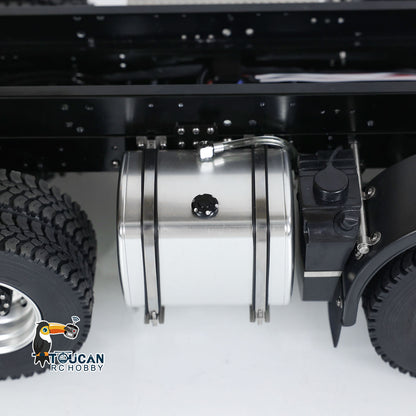 TOUCAN RC HOBBY MODOModel Metal 1/14 8x4 RC Tipper Truck Remote Control Hydraulic Dumper Lorry Vehicle Model Flip-over Cover 2speed Transmission LED Lights Sound System