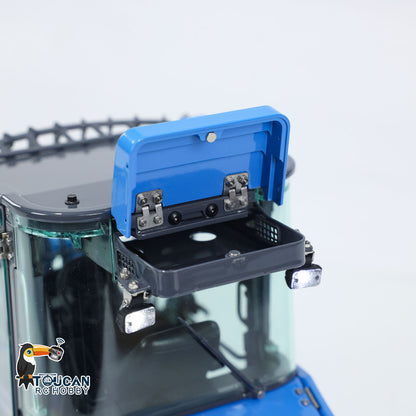 LESU AOUE AT1050 1/14 Metal 4X4 RC Hydraulic Telescopic Arm Loader Sound Light System Fork Bucket for Construction Vehicle Enthusiast