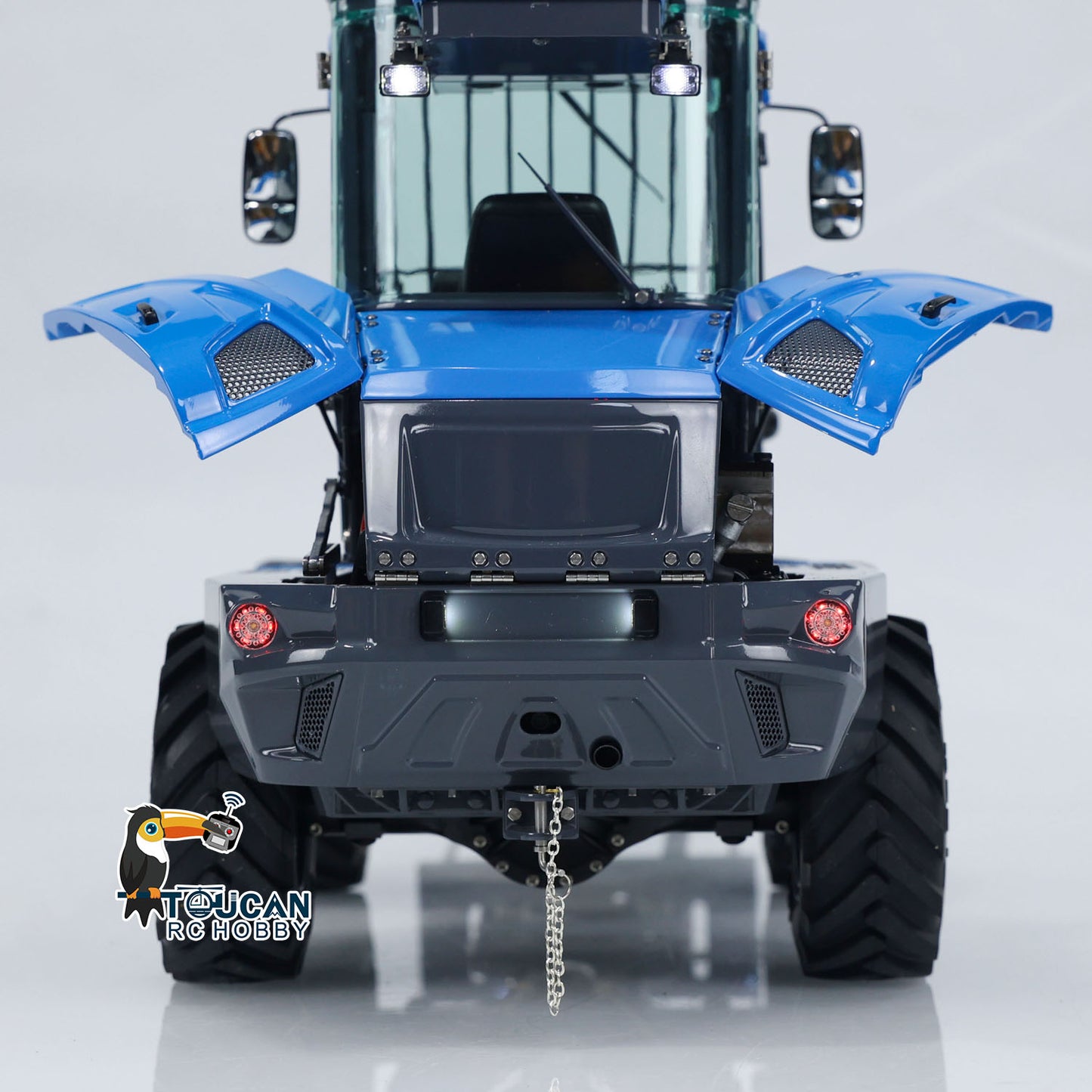 LESU AOUE AT1050 1/14 Metal 4X4 RC Hydraulic Telescopic Arm Loader Sound Light System Fork Bucket for Construction Vehicle Enthusiast