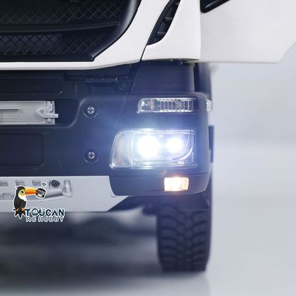TOUCAN RC HOBBY MODOModel Metal 1/14 8x4 RC Tipper Truck Remote Control Hydraulic Dumper Lorry Vehicle Model Flip-over Cover 2speed Transmission LED Lights Sound System