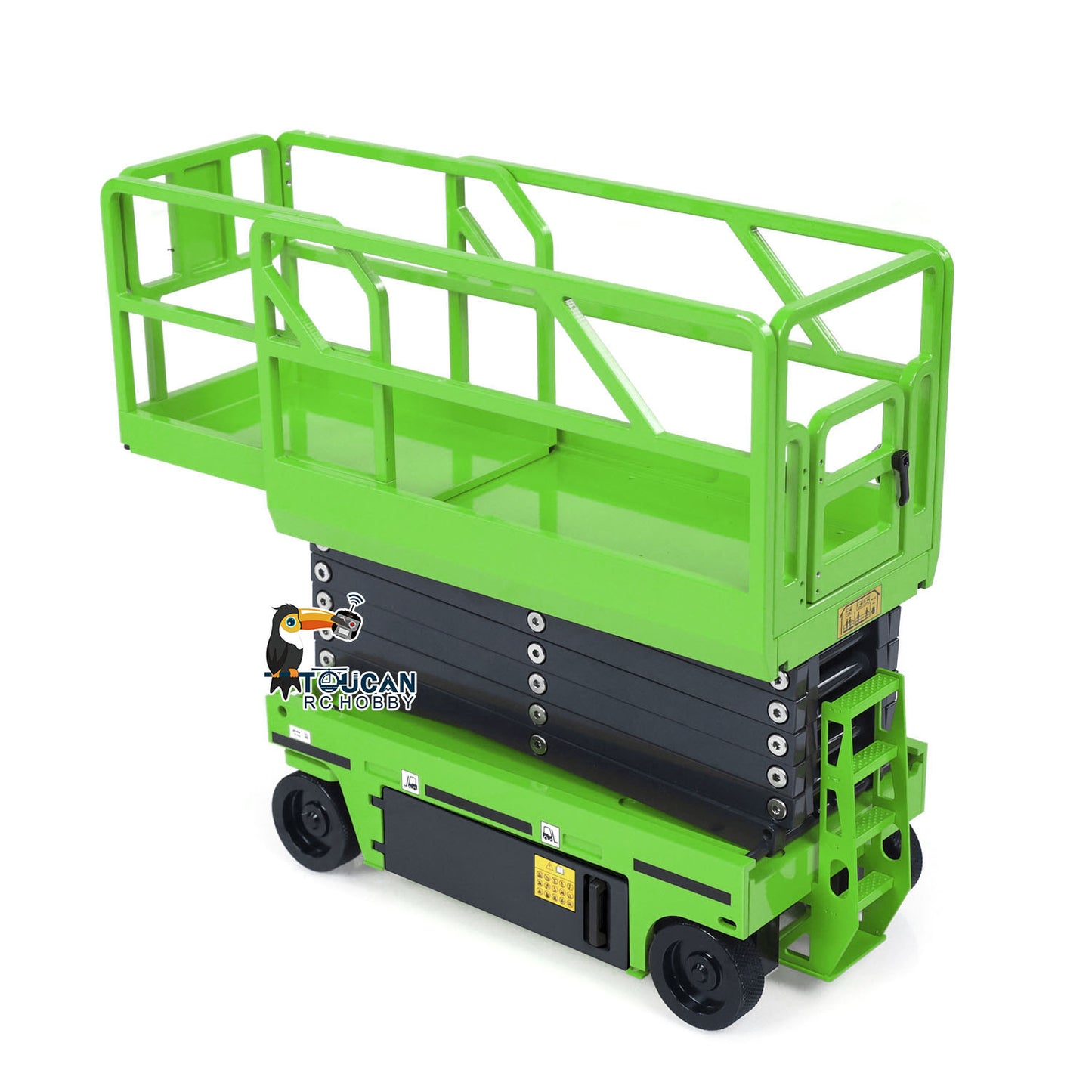 CUT 1/14 Metal Hydraulic Scissor Lift RC Platform Truck TOUCAN Paint Ready to Run Motor ESC Servo I6S Radio Adults Collection