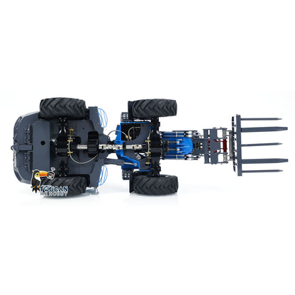 LESU AOUE AT1050 1/14 Metal 4X4 RC Hydraulic Telescopic Arm Loader Sound Light System Fork Bucket for Construction Vehicle Enthusiast
