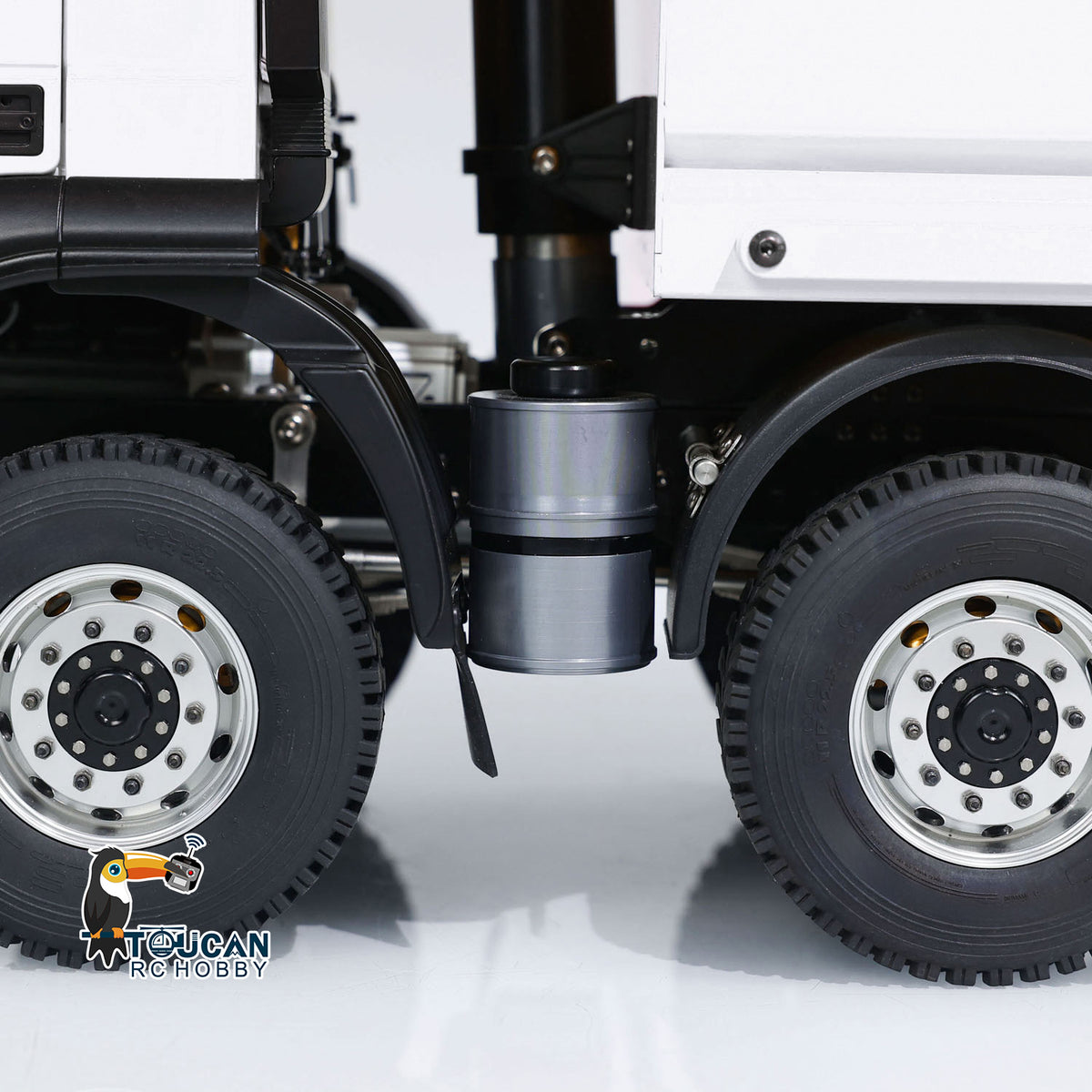 TOUCAN RC HOBBY MODOModel Metal 1/14 8x4 RC Tipper Truck Remote Control Hydraulic Dumper Lorry Vehicle Model Flip-over Cover 2speed Transmission LED Lights Sound System