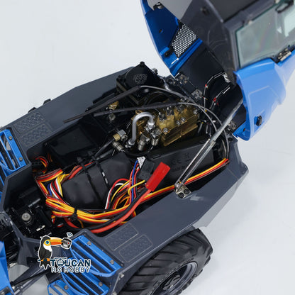LESU AOUE AT1050 1/14 Metal 4X4 RC Hydraulic Telescopic Arm Loader Sound Light System Fork Bucket for Construction Vehicle Enthusiast