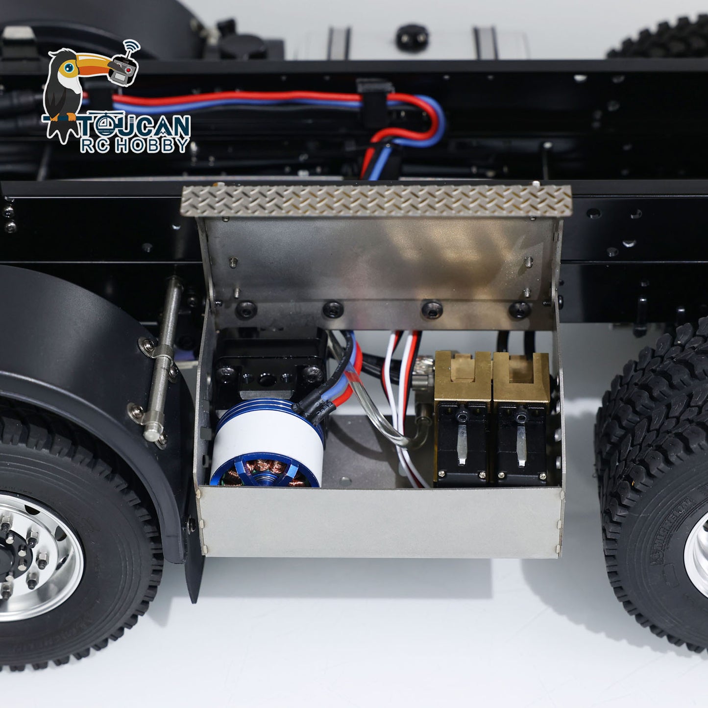 Metal 1/14 8x4 Hydraulic Flip-over Cover RC Tipper Truck Remote Control Dump Car LED Lights Sound System Assembled Painted