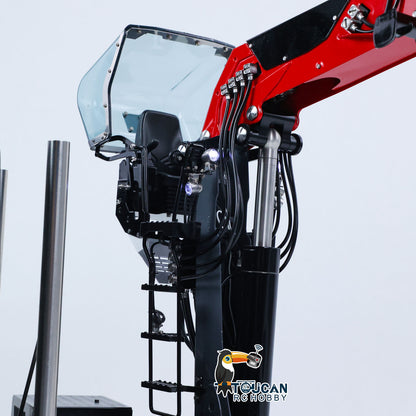 Toucan 1/14 6x6 RC Metal Tractor Truck 3-axle Hydraulic Crane Logging Trailer Light Sound Smoke System Customized Lorry Vehicle for Model Collector
