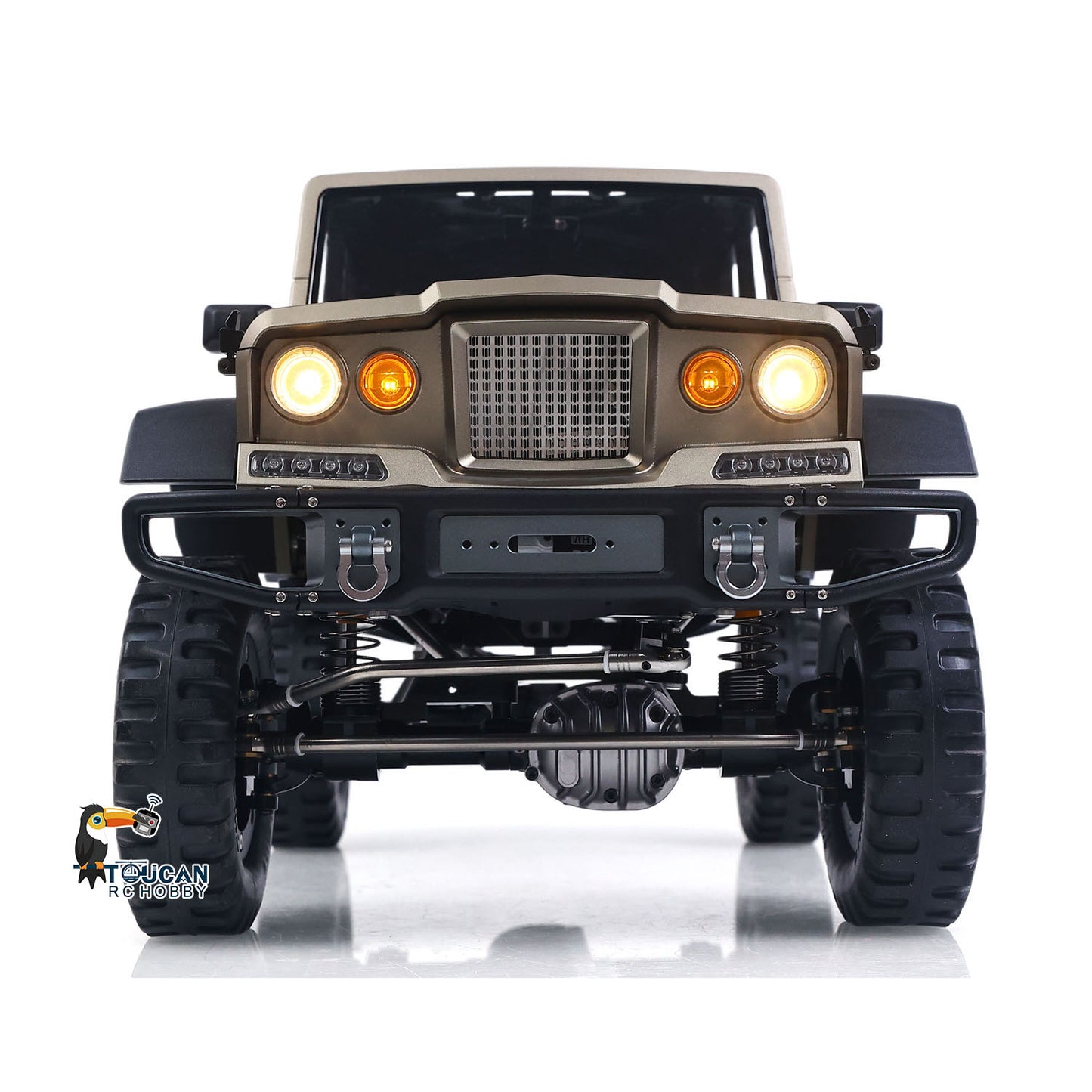 TWOLF 1/10 TW-715 RC Off-road Metal Crawler Climb Truck Sounds Lights Smoke Transport Truck for Adult