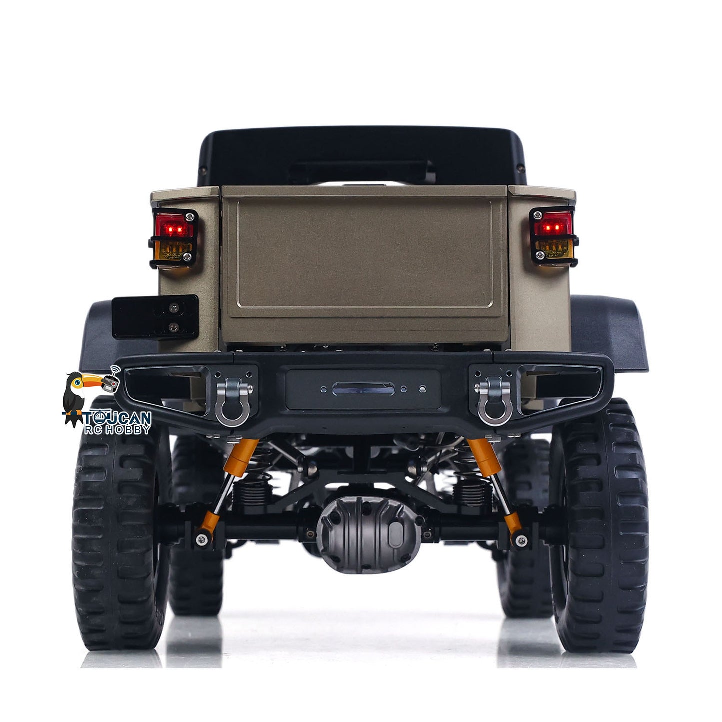 TWOLF 1/10 TW-715 RC Off-road Metal Crawler Climb Truck Sounds Lights Smoke Transport Truck for Adult