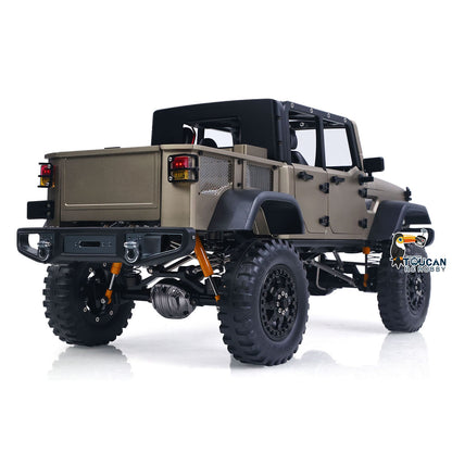 TWOLF 1/10 TW-715 RC Off-road Metal Crawler Climb Truck Sounds Lights Smoke Transport Truck for Adult